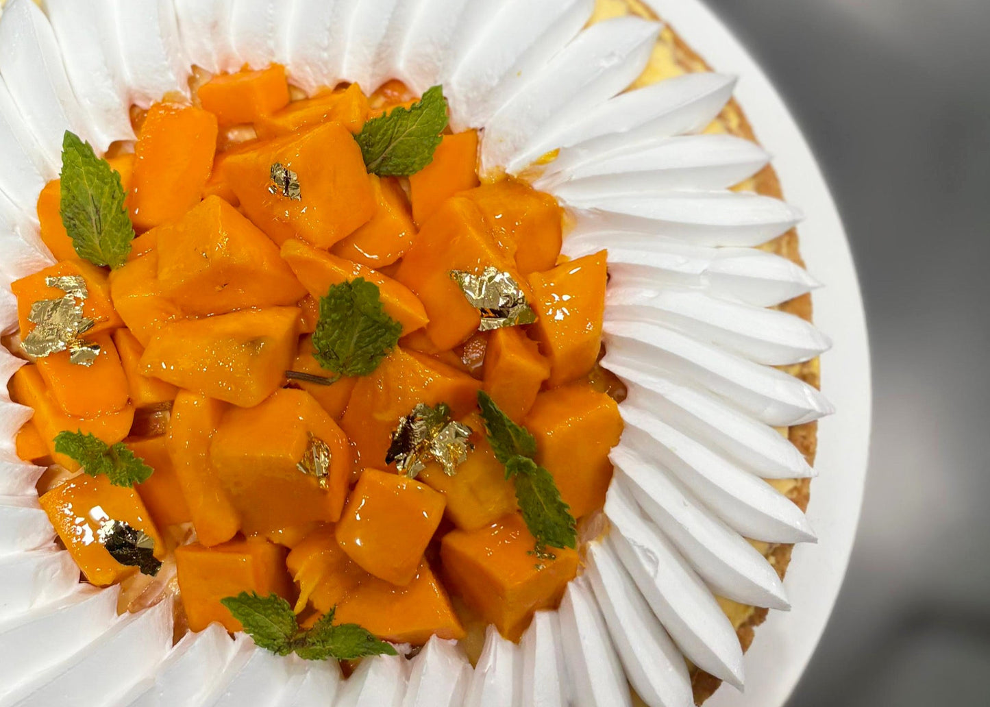 Mango Vanilla Custard Tart