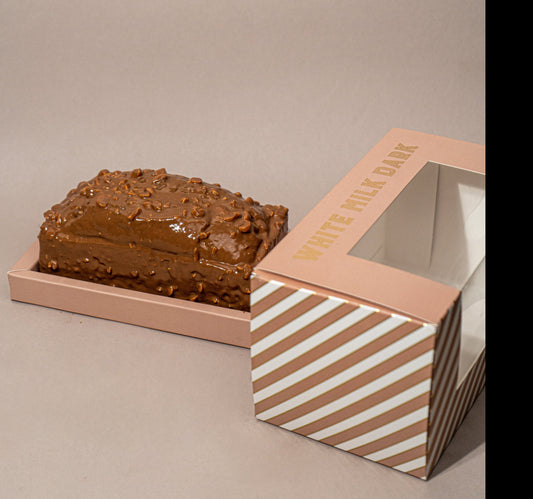 Milk Chocolate Marble Cake with Hazelnut Rocher