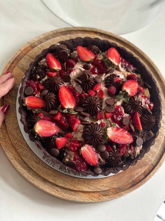 Dark Chocolate Strawberry Tart