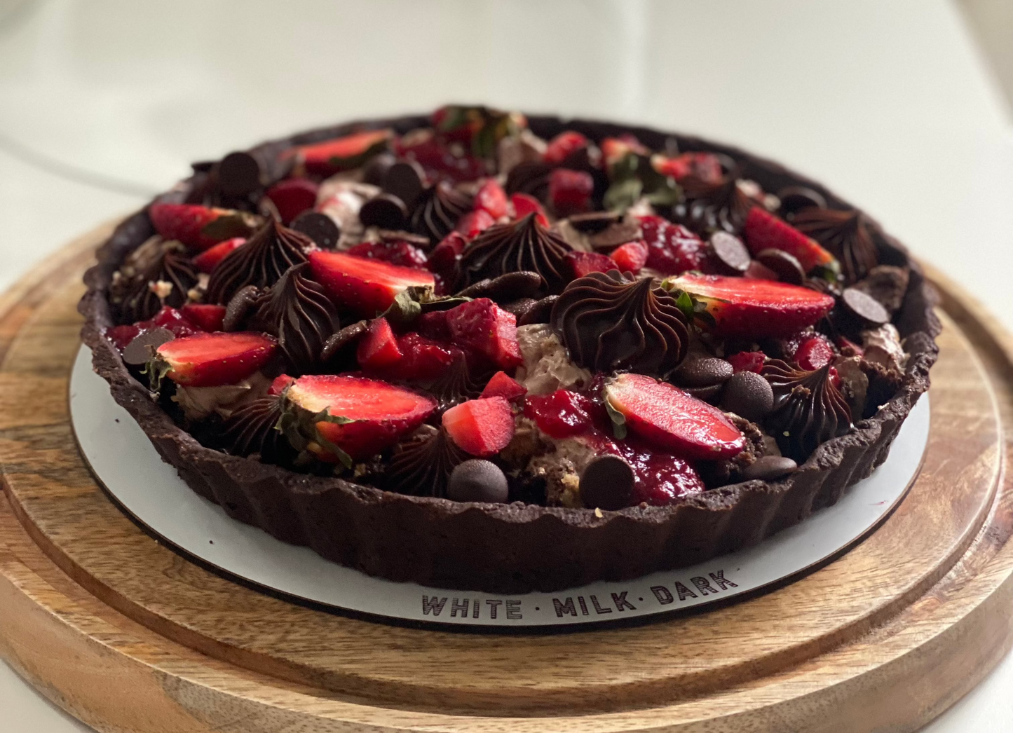 Dark Chocolate Strawberry Tart